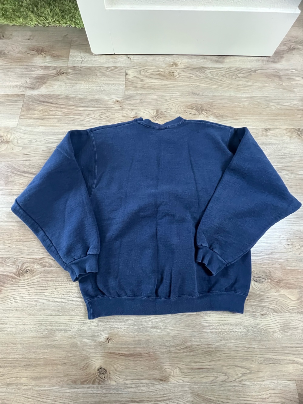 Vintage Navy Blue Single Stitch Crewneck Sweatshirt M - Picture 7 of 7